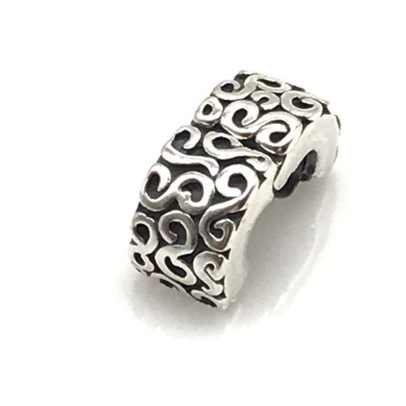 Pandora Retired Swirl Clip Charm - Picture 4 of 4